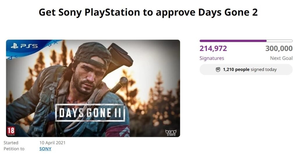 days gone petition